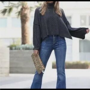 Zenana Outfitters Charcoal Turtleneck Sweater